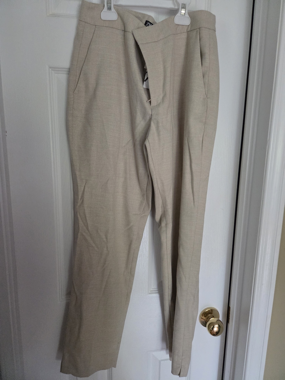 Zara Light Beige Dress Pants - Tailored Straight Leg